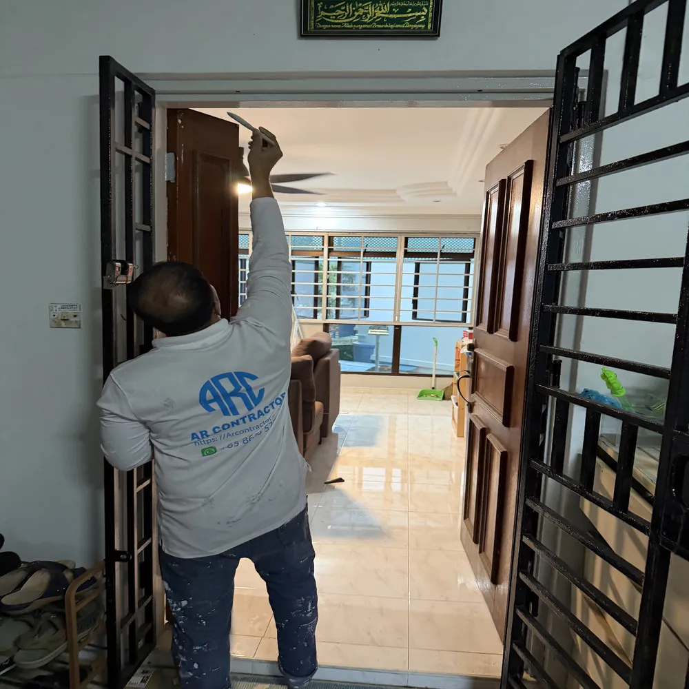 Interior painting work in progress